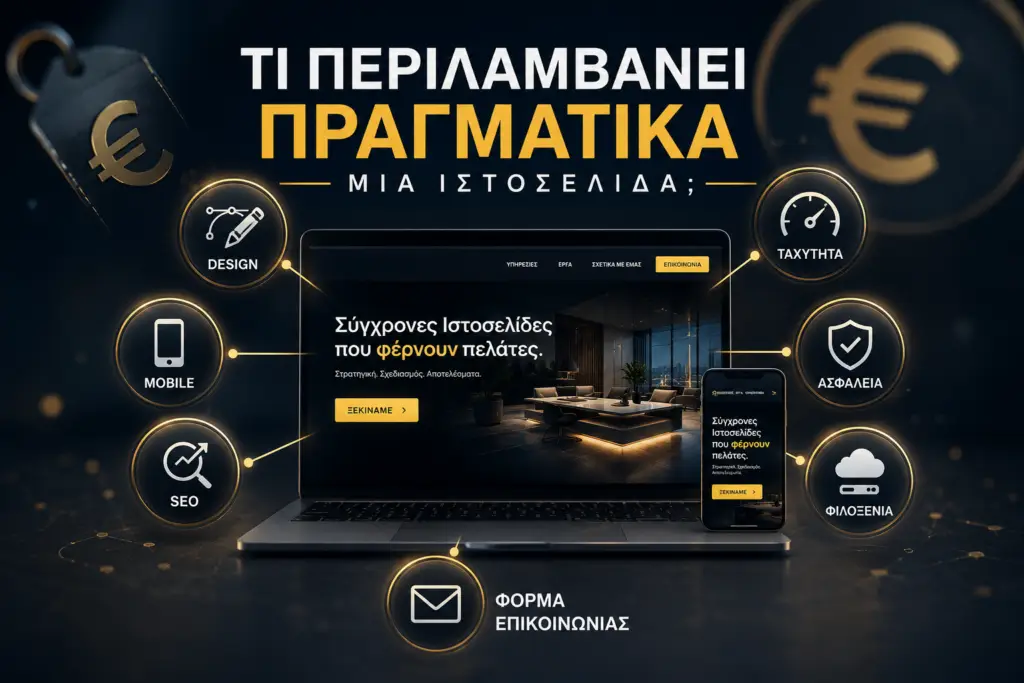 τι περιλαμβάνει μια ιστοσελίδα για επιχείρηση